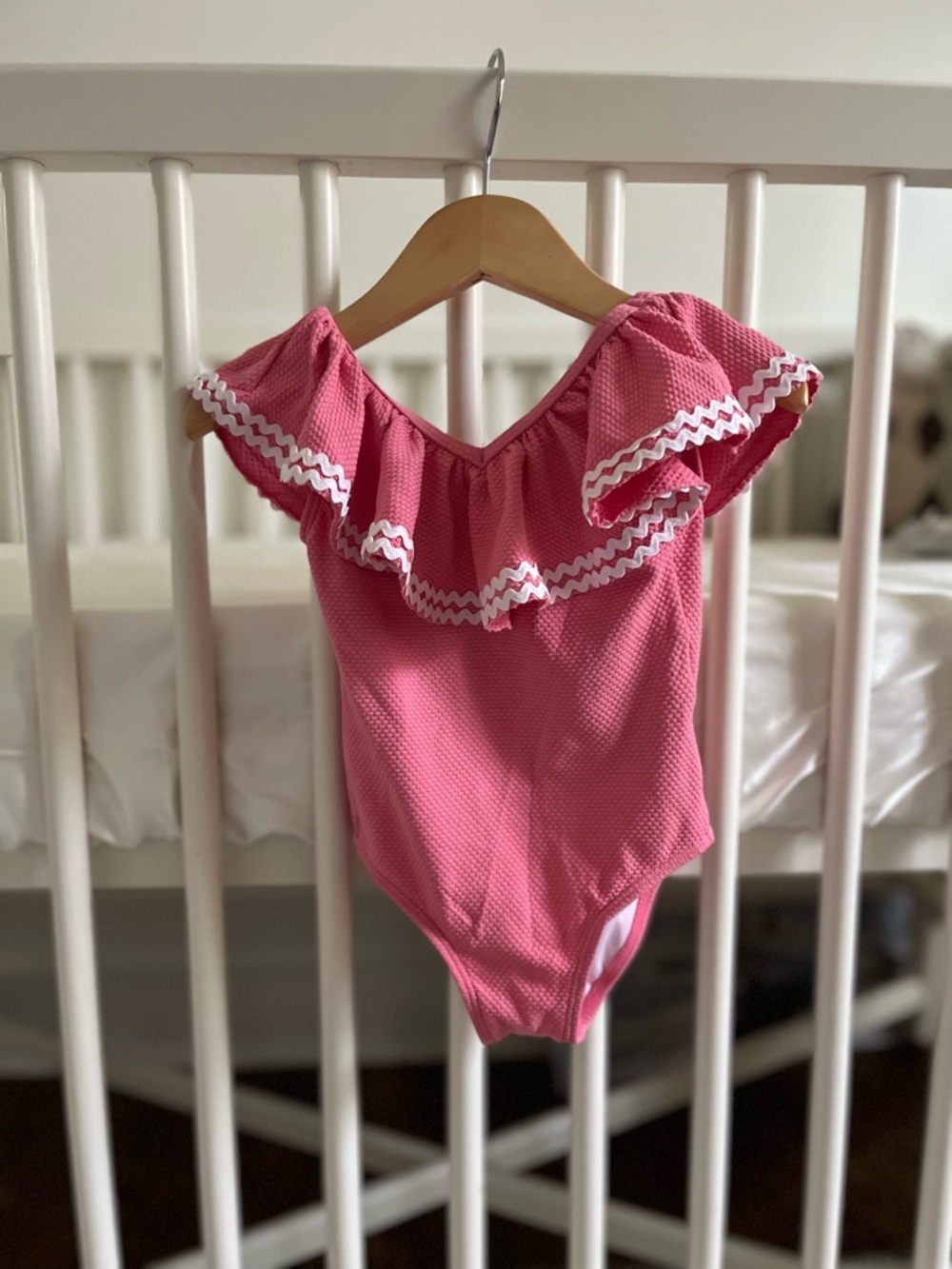 Janie and Jack Girls Pink Ruffle One-Piece Swimsuit